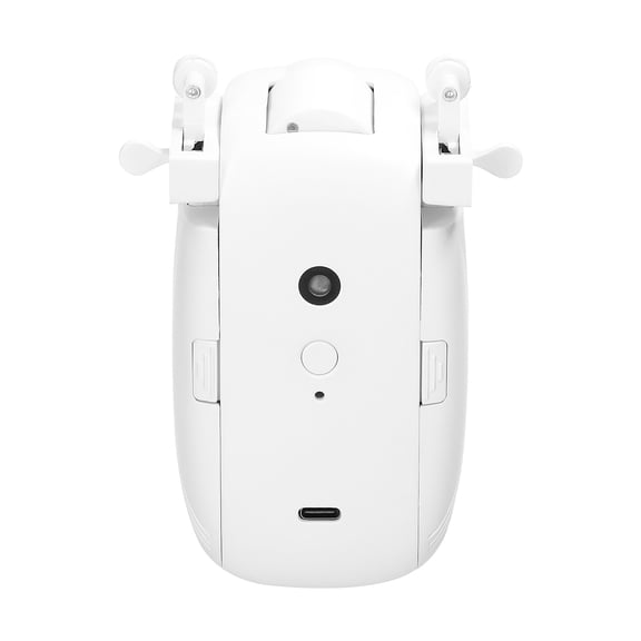YAHHU 3-in-1 Smart Motorized Curtain Opener for I-Rail U-Rail Roman Rod Track, Automatic Electric Window Assistant Motor with Remote Control, Built-in Battery, 1pc White (4.4 inches / 11.2 cm)