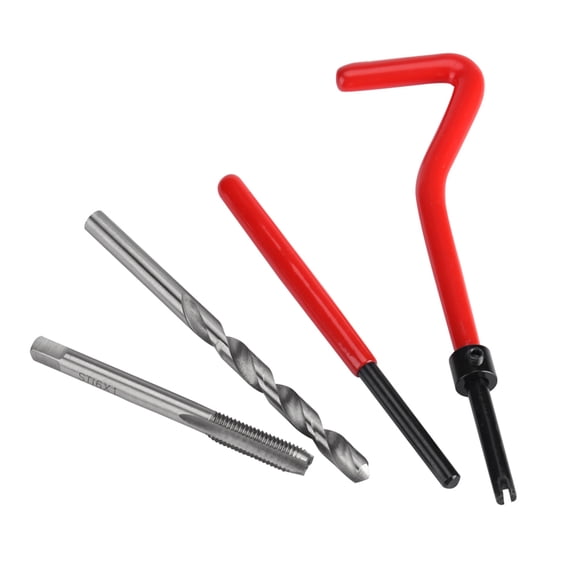YAHHU 30 Piece M6 Thread Repair Insert Kit Compatible Hand Tool Set for Auto Repairing Engine Restoration 6mm / 0.24 inches