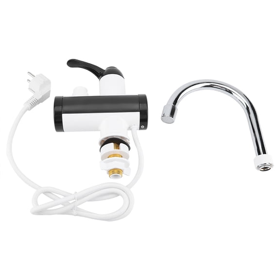 YAHHU 3000W Tankless Instant Hot Water Heater Faucet with Temperature Display, 360 Degree Rotation Kitchen Basin Tap 220V (8.07 x 5.83 inches / 20.5 x 14.8 cm)
