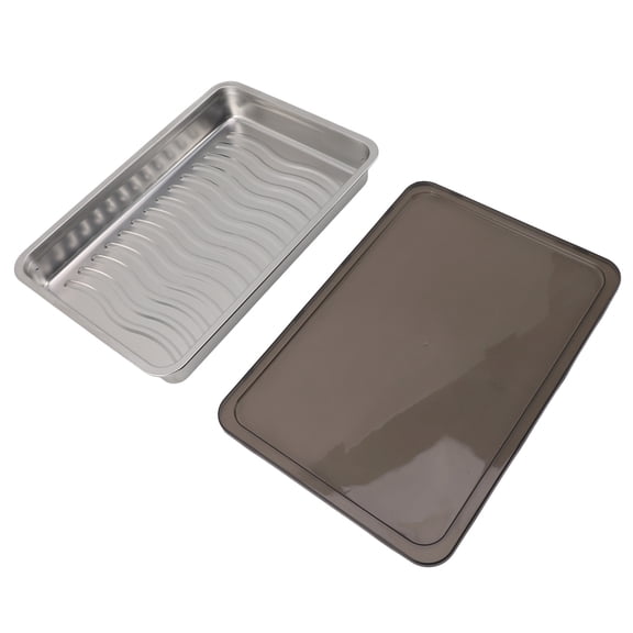 YAHHU 304 Stainless Steel Dumpling Organizer Storage Box Container for Freezer (13.78 in / 35.0 cm)