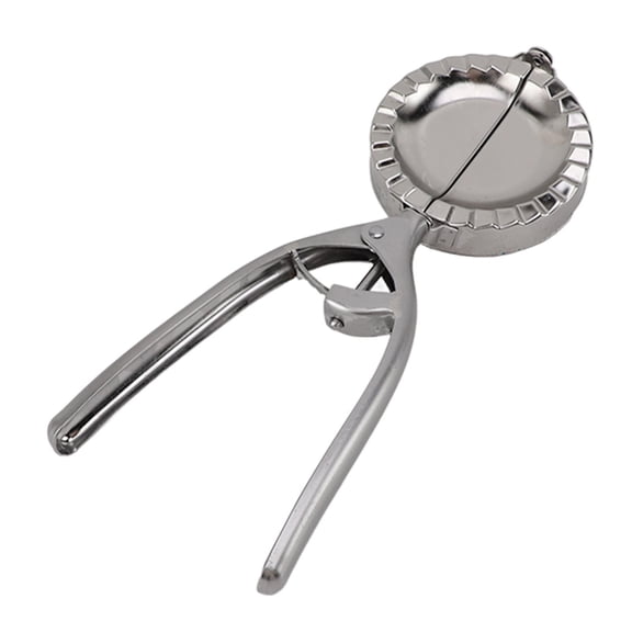 YAHHU 304 Stainless Steel Dumpling Press Multifunctional LongHandle Machine with Dough Cutter & Molds for Ravioli, Empanadas & Meat Dumplings