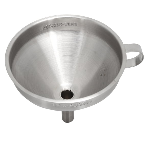 YAHHU 304 Stainless Steel Kitchen Funnel with Strainer Filter for Transferring Liquid Dry Ingredients, 5.1 Inches / 13cm Wide Mouth, Silver, Multipurpose Cooking Oil Funnel Sets, 2 Pieces