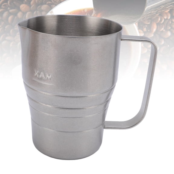 YAHHU 304 Stainless Steel Milk Frother Pitcher 900ml, RustProof, Thermal Insulation, EasyClean for Home & Bar Use