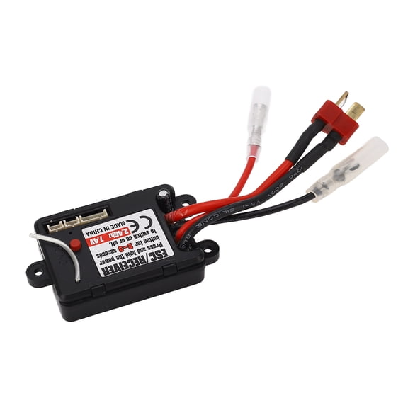 YAHHU 30A RC Brushed ESC Electric Speed Controller 2.4GHz 4HC Waterproof Multiple Protection Fit for SCY 16101 16102 16103 16201 1/16 RC Car (5.12 inches / 13 cm) Replacement Part