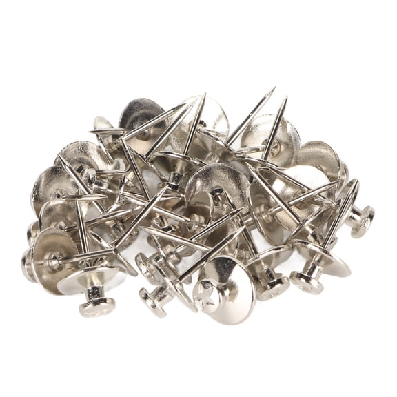 YAHHU 30Pcs Zinc Alloy Star Picture Hanging Nails Double Headed Push Pins Decorative Thumbtacks for Cork Board Photo Wall Hangings DIY Crafts Silver (3.94 inches / 10 cm)