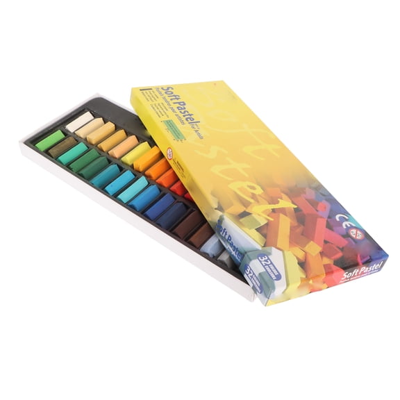 YAHHU 32 Colors Soft Pastels for Artists, Soft Chalk Pastels Stick for Crafts Projects, Drawing, Blending, Layering & Shading, 9.45 inches / 24.00 cm Length, Multicolor Assortment Pack