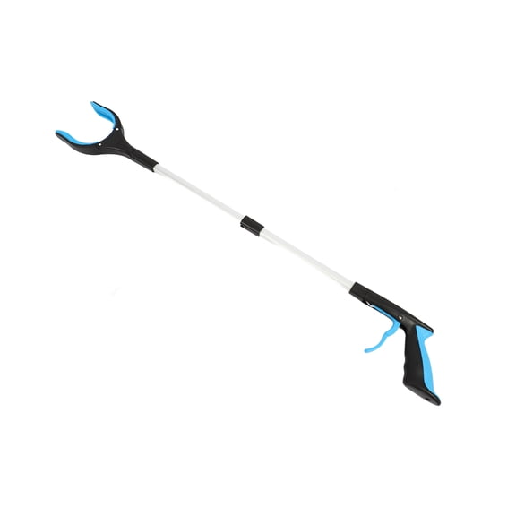 YAHHU 32 Inch Foldable Pickup Tool Aluminum Reaching Aid, 32" Long Arm Trash Grabber Extender with 90 Degree Rotatable Rubber Gripper for Elderly and Disabled