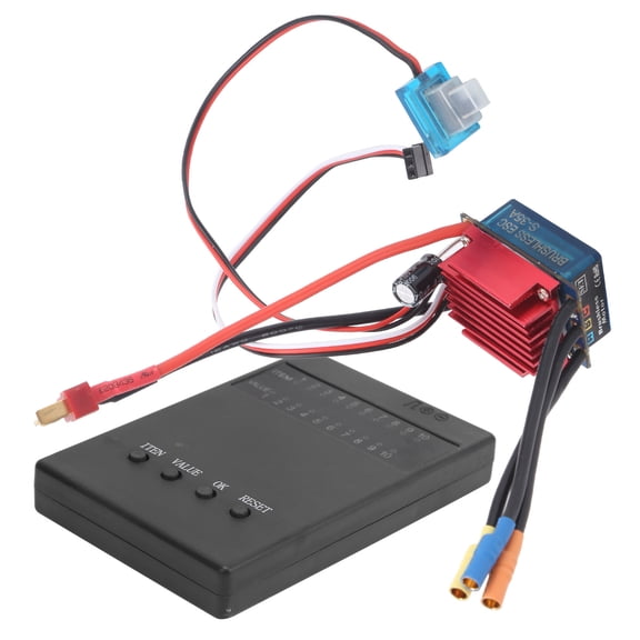 YAHHU 35A Brushless Electric Speed Controller ESC & Programming Card Set Fit for 1/14 and 1/16 RC Cars - Premium Upgrade Component (4.72 inches / 12 cm)