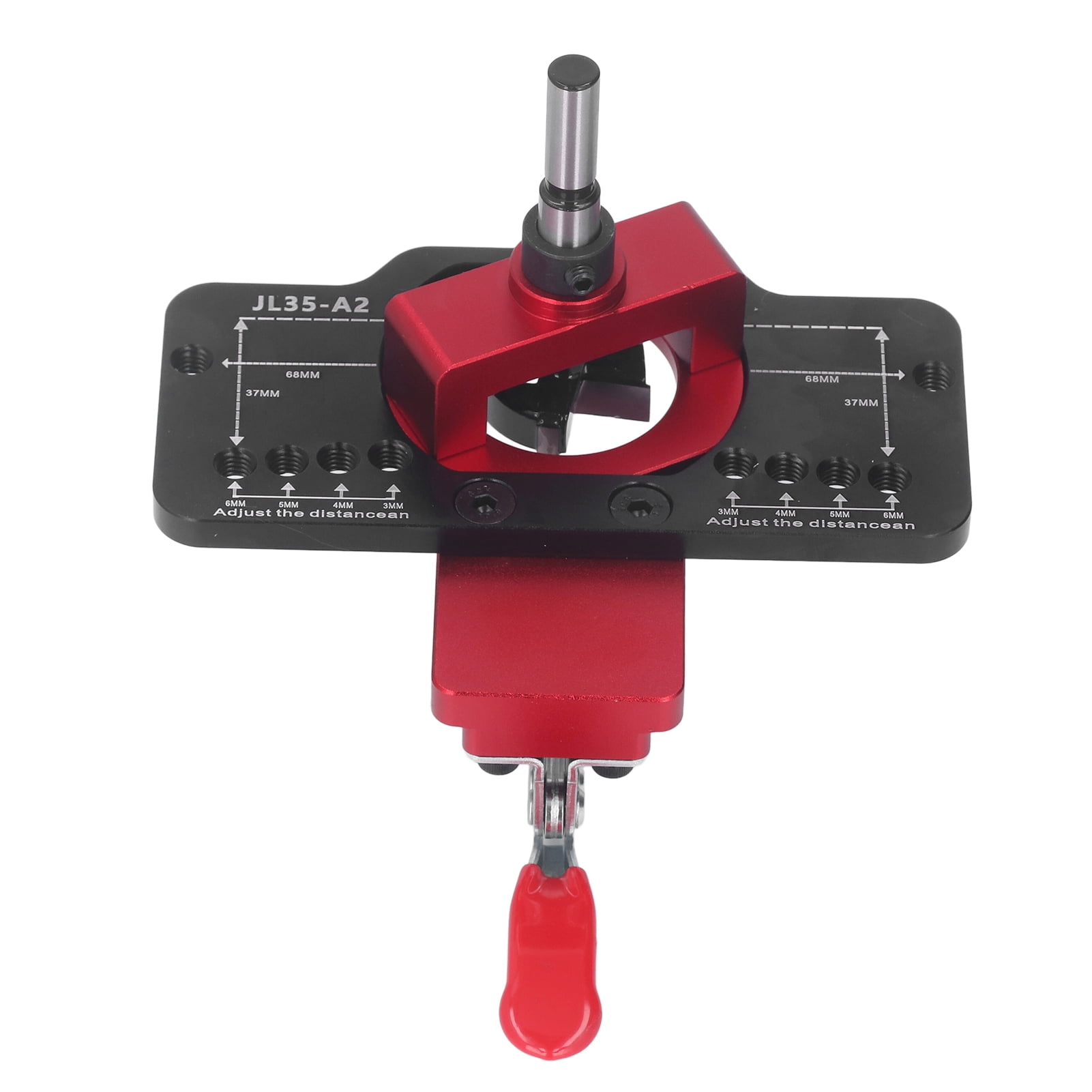 YAHHU 35mm Hinge Jig Drilling Hole Puncher, Aluminum Alloy Concealed Hinge Drill Guide Locator Set for Cabinet Door Installation, High Precision Woodworking Hole Auxiliary Tool Kit
