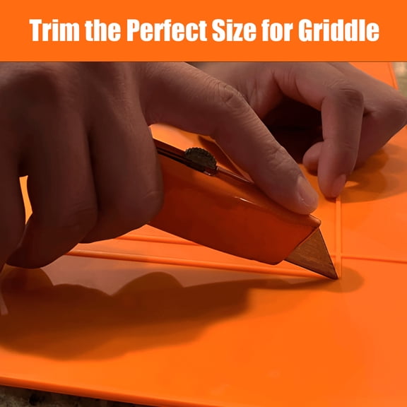 YAHHU 36 Inches Silicone Griddle Mat Compatible with Blackstone, Heavy Duty Food Grade Grill Cover, All Season BBQ Deck Protector from Rodents Insects Debris and Rust, Orange, 36 in / 91.4 cm