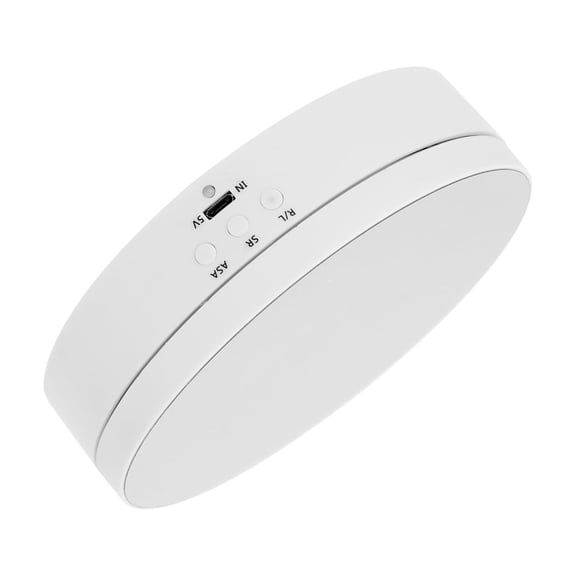 YAHHU 360 Degree Electric Rotating Turntable Display Stand for Photography Video Shooting Props Jewelry Display Turntable White, 3-Speed Adjustable Angle, 6.4 oz / 182g Capacity 6.6 lbs / 3kg