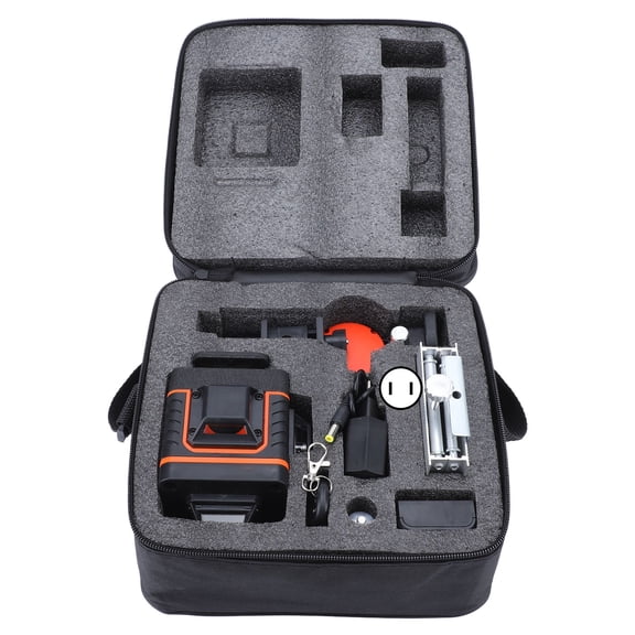 YAHHU 360 Degree Laser Leveler 16 Lines 4D Green Beam Self Leveling Tool Omni Directional Measurement Device with Remote Control Wall Fixing Plate Lift Table and 3000mAh Battery US Plug