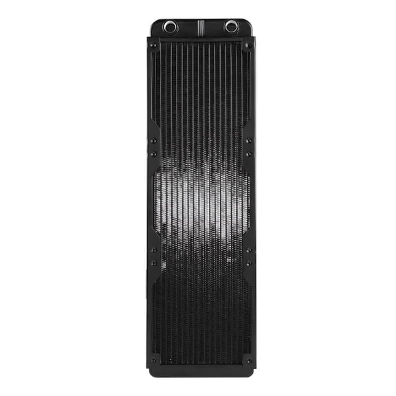 YAHHU 360mm 18 Tubes Thread Water Cooler Radiator for PC Computer Water Cooling, High Performance Aluminum Heat Dissipation Water Radiator Exchanger for Desktop PC Host, Black (15.6 inches / 39.5 cm)