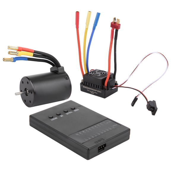 YAHHU 3650 3100KV Brushless Motor, Program Card & 60A Waterproof ESC with BEC for 1/10 Scale RC Car Trucks, Electric Motor Upgrade Parts, High RPM 50000, 900W 12V Performance Kit