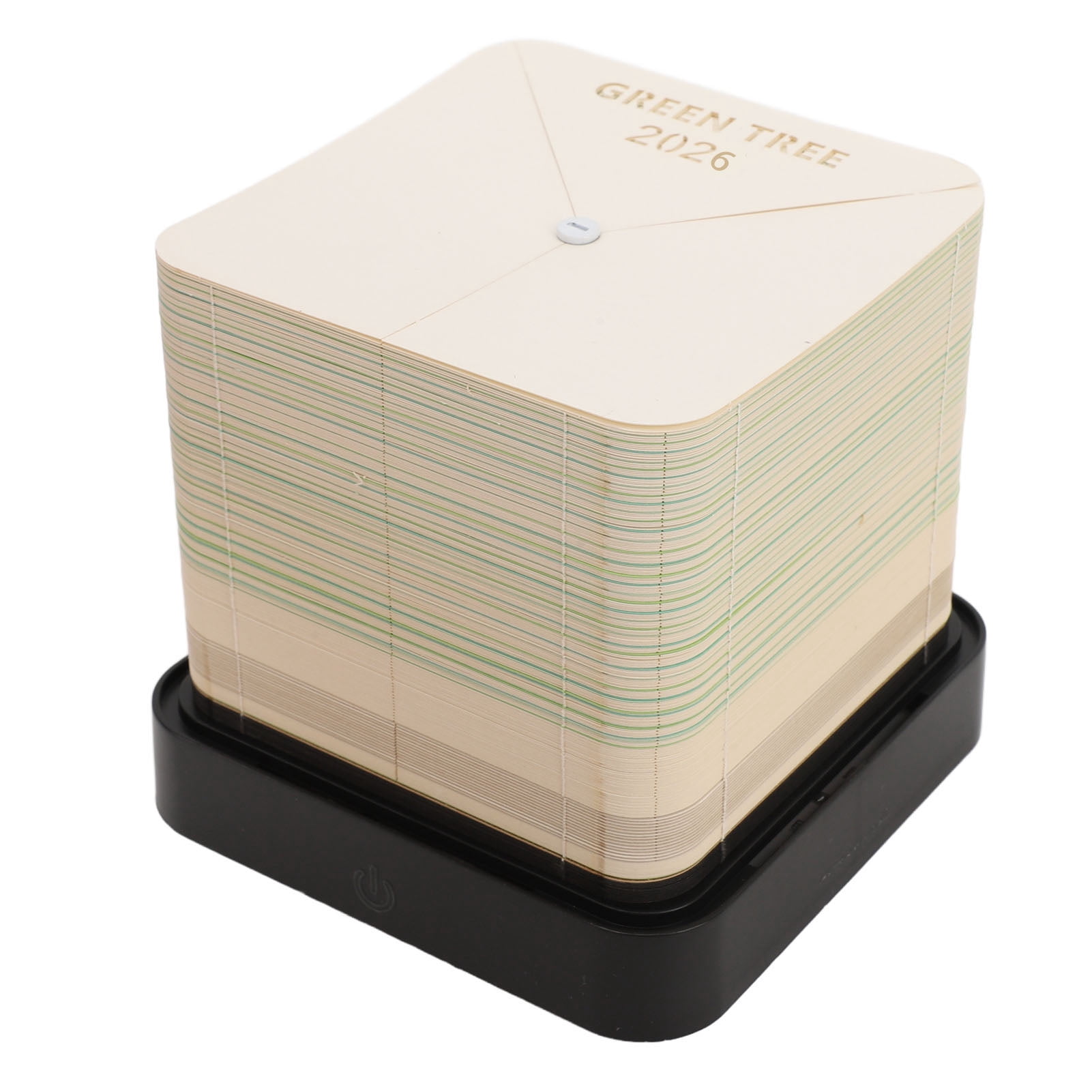 YAHHU 3D Memo Pad Tree House 2026 Desk Calendar Paper Sculpture Notepad Creative Notes for School Office Home Green Decor Beautiful Desk Accessory 4.33 inches / 11 cm