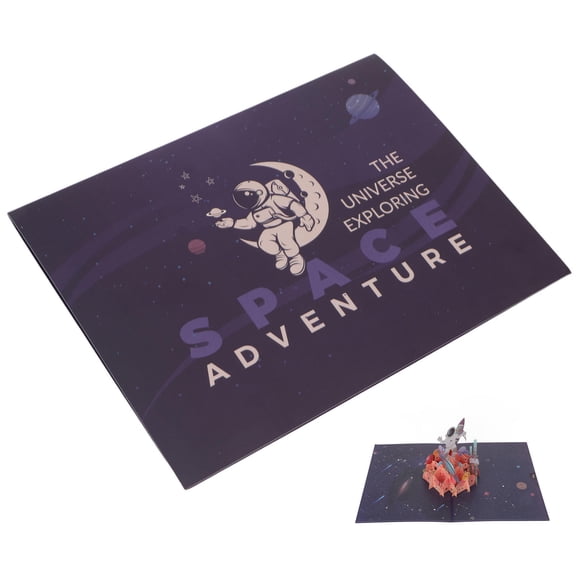 YAHHU 3D Spaceman Birthday Card Popping Up Design, Envelope Included