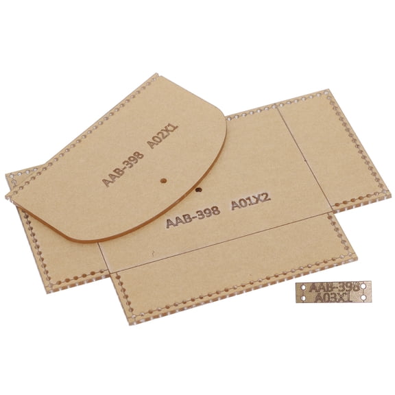 YAHHU 3Pcs Acrylic Template Coin Purse DIY Leather Pattern Wallet Mold Craft Tools Accessories