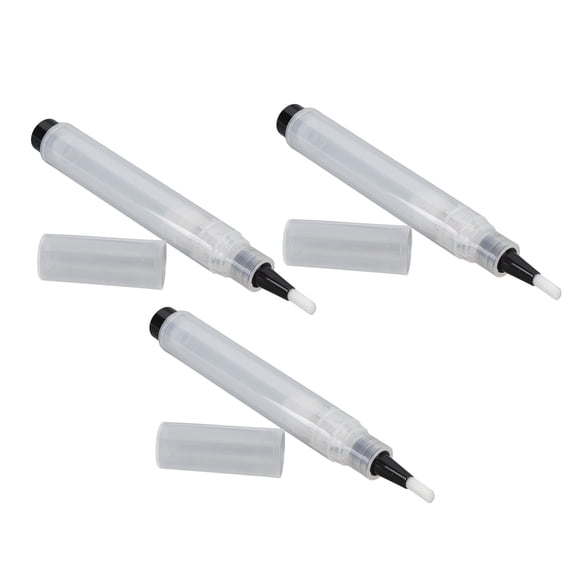 YAHHU 3Pcs Empty Refillable Makeup Brush Pen Set Portable Transparent Cosmetic Container Foundation Dispenser Applicator 7.87 Inches / 20cm