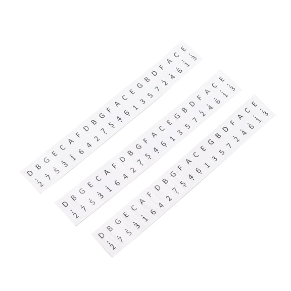 YAHHU 3Pcs Keys Stickers 17-Key Kalimba Staff Labels Thumb Piano Musical Note Decoration White (5 in / 12.7 cm)[cite: 1]