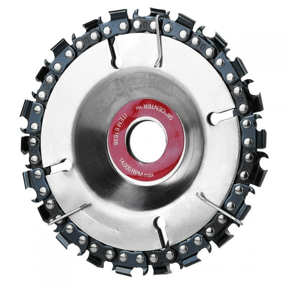 YAHHU 4 Inch Silver Chain Saw Disc for Wood Carving and Grinding, Fine Workmanship Angle Grinder Cutting Tool, Durable Diamond Grinder Disc Replacement