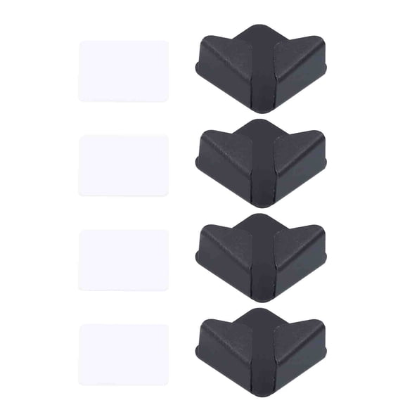 YAHHU 4-Pack No-Punch Wall Mounted Power Cable Organizer Storage Rack Holder, Aluminum Alloy Cable Management Bracket for Plugs, Cords, Razors, and Toothbrushes, Black Home Supplies