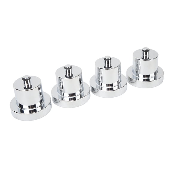 YAHHU 4 Pcs Lifting Jack Pad Silvery Aluminium Alloy Lift Point Jack Adapter Pucks for Rivian R1T R1S Pickups Heavy Duty Protection (15 inches / 38.1 cm)[cite: 1]