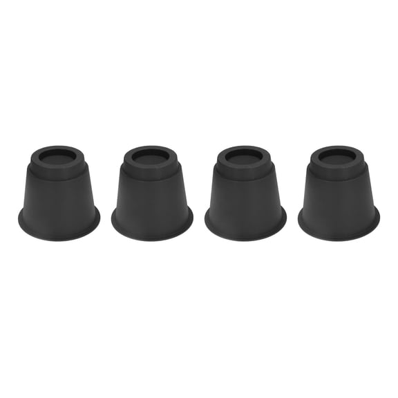 YAHHU 4 Pcs Plastic Furniture Risers 6 Inch Heavy Duty Stackable Circle Bed Lifter for Bed Chair Table Sofa Desk Couch Black Anti-Slip Base (15.2 cm / 6 inches Height, 4 Count)