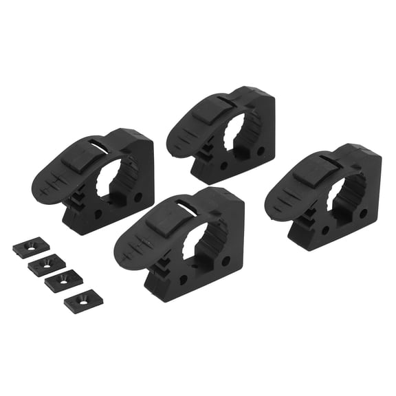 YAHHU 4 Pcs Roof Rack Shovel Mount Heavy Duty Rubber Clamp Mounts for Off-Road Vehicles 1.18 to 1.57 Inches Clamping Range 24 Lbs Load Capacity Quick Release Holder
