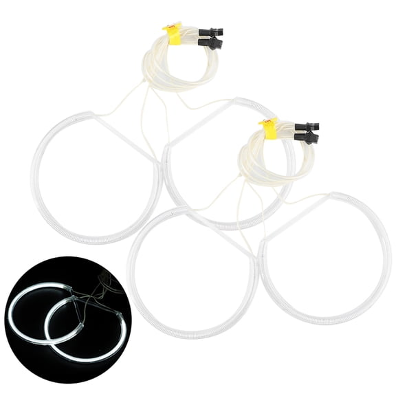 YAHHU 4-Piece CCFL LED Halo Ring Angel Eyes Headlight Conversion Kit for BMW E36 E38 E39 E46 Super White 6000K