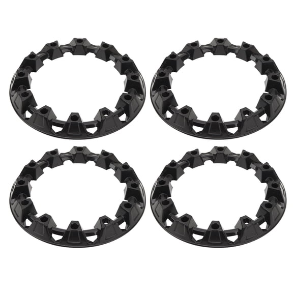 YAHHU 4 Pieces Automotive Wheel Hub Trim Cover Tire Protection Rim Cap Universal Fit For ATV And Go Kart 10 inches / 25.4 cm Replacement Accessories Matte Black Easy Installation