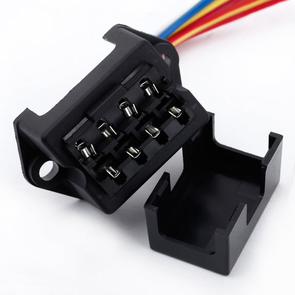 YAHHU 4 Way DC32V Circuit Car Trailer Auto Blade Fuse Box Block Holder ATC ATO 2-Input 4-Output Wire Universal Fitment Automotive Replacement Parts for Vehicles