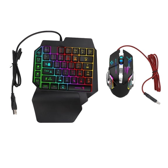 YAHHU 4-in-1 Mobile Gaming Keyboard Mouse Converter Combo Pack with Phone Holder for Android and iOS, Universal Adapter Set (9.84 inches / 25 cm)