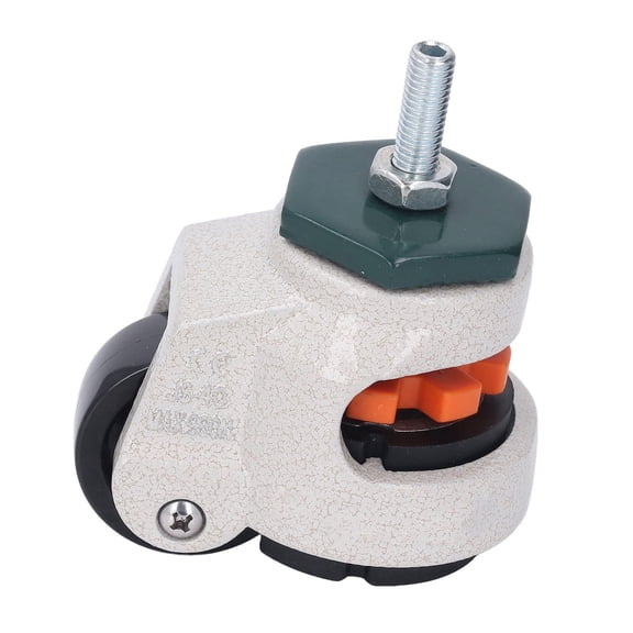 YAHHU 40mm Adjustable Height Leveling Stem Caster, M8 Thread, Rubber Base, 880lb Capacity, 360 Swivel, Industrial & Home Use