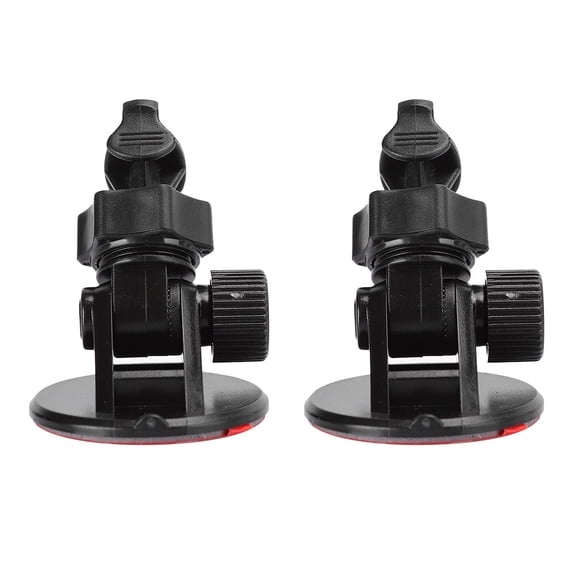 YAHHU 40mm Mini Sticky Car Dashboard Dash Cam Holder Mount (2 Pcs) Adjustable 360 Degree Rotation Single Buckle Clamp Position Support Base Accessories for Driving Recorder (1.57 in / 40 mm)