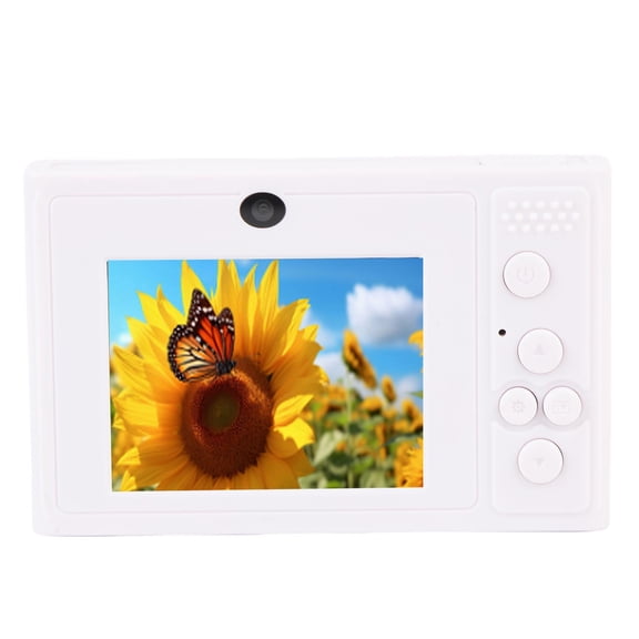 YAHHU 48MP Digital Camera 1080P HD Video Resolution Mirrorless Auto Focus Camera for Photography and Vlogging with 2.4 Inch Screen Portable Pocket Size for Students Teens, White
