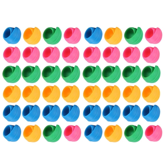 YAHHU 48Pcs Silicone Thread Spool Saver Huggers Bobbin Holder Organizer For Sewing Machine Embroidery Accessories, Premium Craft Tool, 7.87 inches / 20 cm Length, Multicolor Design