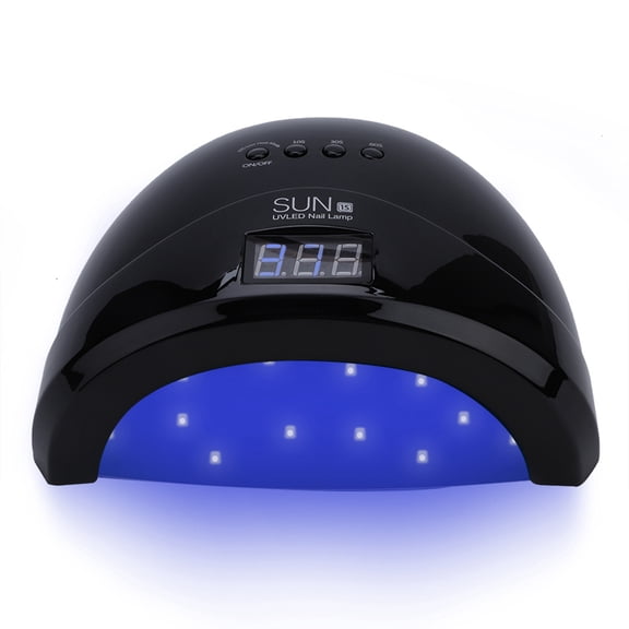 YAHHU 48W UV LED Nail Lamp Dryer, Dual Light Source Gel Polish Curing Machine with Auto Sensor for Fingernail & Toenail, Manicure Salon Tool, Black
