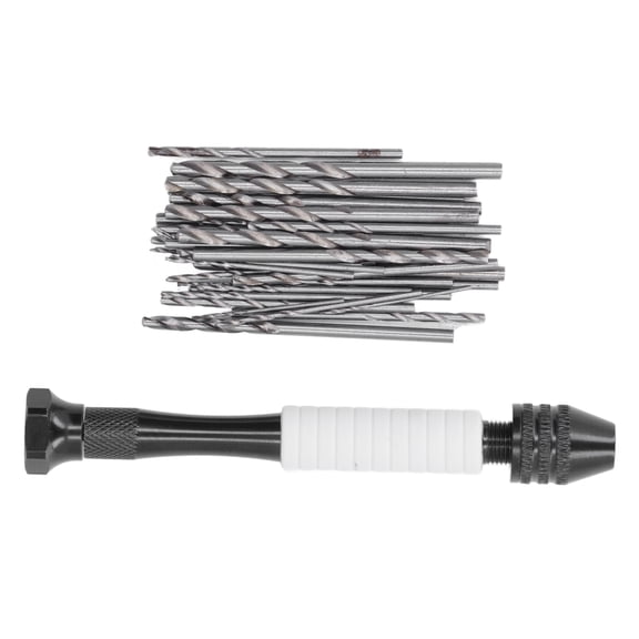 YAHHU 49-Piece Hand Drill Bits Set, Premium High Speed Steel and ABS Precision Twist Drills Kit for Wood, Plastic, and Rubber Crafting Projects, Assorted Sizes (3.94 inches / 10.0 cm)