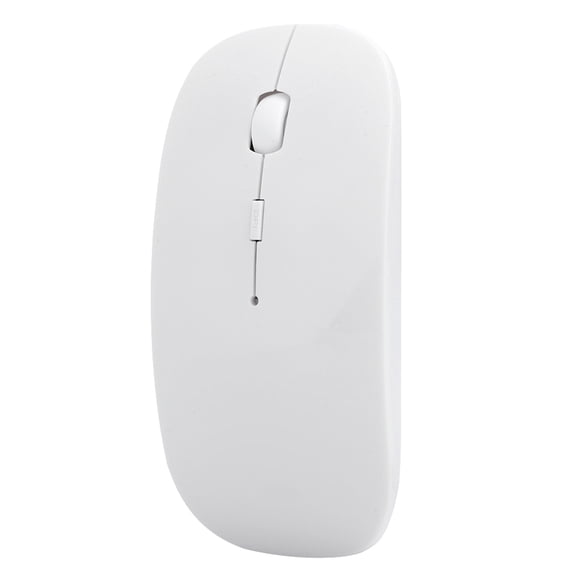 YAHHU 4D Bluetooth 5.2 Wireless Mouse for Computer Office, Ergonomic Optical Mice with 1600 DPI, Ambidextrous Ultra Thin PC Laptop Accessory in White (4.72 inches / 12 cm)