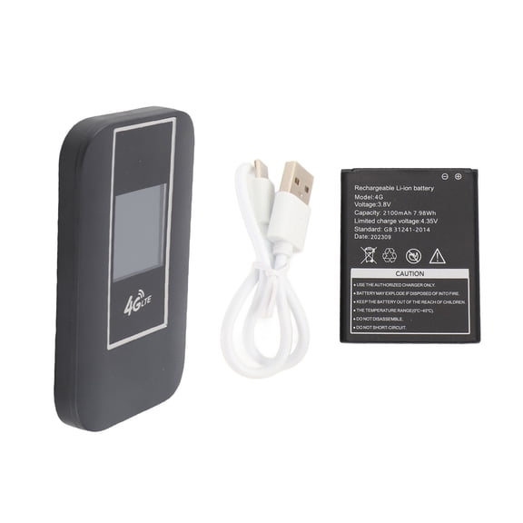 YAHHU 4G LTE Mobile WiFi Hotspot 500Mbps Portable Wireless Network Router with SIM Card Slot, Supports 10 Users, Built-in 2100mAh Battery, Ideal for Travel and Business, MF860 (5.5 inches / 14 cm)