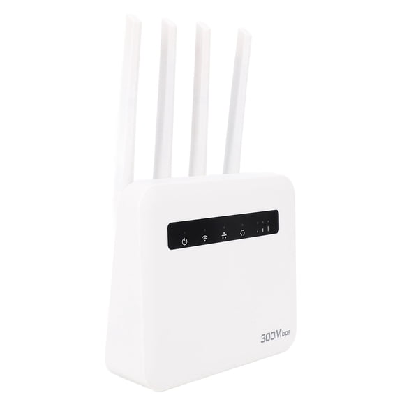 YAHHU 4G LTE Wireless Router with SIM Card Slot, Unlocked Dual Band 300Mbps Mobile WiFi Hotspot with 4 High-Gain Antennas, High-Speed Internet Router for Home Office Travel (10 inches / 25.4 cm)