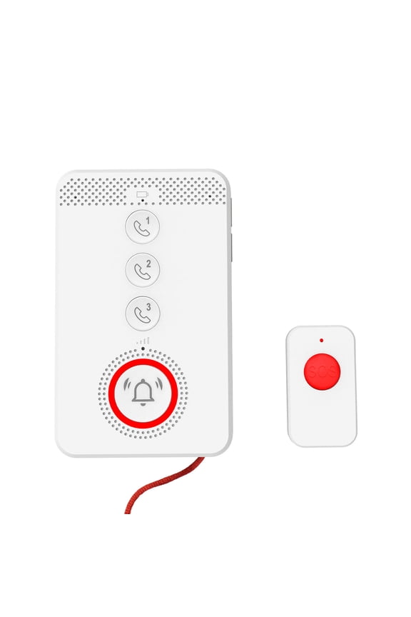 4G SOS Emergency Button Portable Wireless Caregiver Pager with TwoWay Intercom, IP65 Waterproof, Voice & SMS Alerts for Elderly Safety