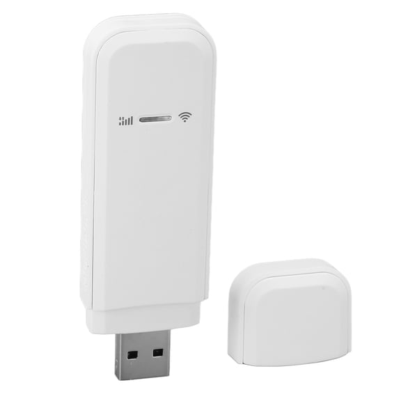 YAHHU 4G USB WiFi Dongle with Nano SIM Card Slot, Portable 4G LTE WiFi Modem Pocket Hotspot Router for Up to 10 Users Devices (White, 4.33 inches / 11 cm)