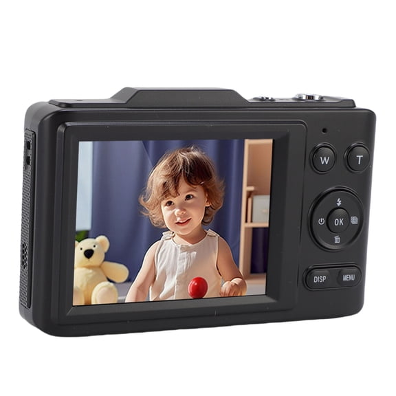 YAHHU 4K Digital Camera for Photography Autofocus 48MP HD CCD Vlogging Camera Retro Portable Travel Camera with 16X Digital Zoom 2.8 Inch Display Screen for Teens Beginners Students Adults, Black