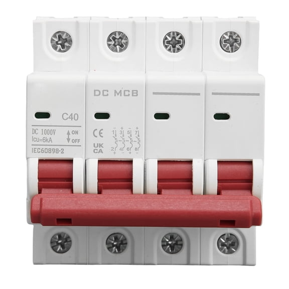 YAHHU 4P DC Circuit Breaker Arc Extinguishing Fast Decoupling Miniature Circuit Breaker for Solar PV System DZ47s 63Z DC 1000V