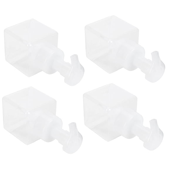 YAHHU 4PCS 250ml / 8.45oz Clear Plastic Foaming Soap Dispenser Square Pump Bottles Refillable Foam Mousse Liquid Storage Containers for Bathroom Kitchen and Travel Use