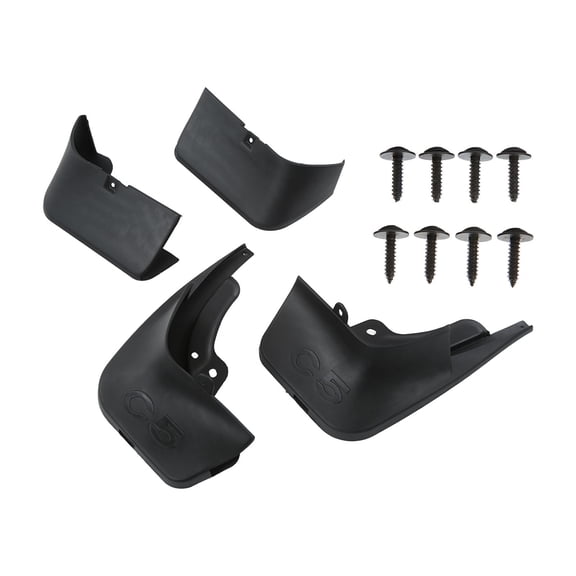 YAHHU 4PCS Car Mud Flaps Guards Front Rear Maintenance Splash Guard with Screws Replacement for Citroen C5 2013-2016 Auto Accessories Custom Molded Protection (13.39 inches / 34 cm)