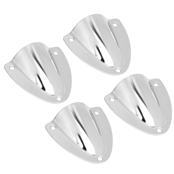 YAHHU 4PCS Marine Wire Cable Vent Cover Polished Stainless Steel Clam Shell Ventilator for Boat Yacht RV Wiring Routing Water Tank Hose Cover 2.17x2.32 inches / 55x59 mm Durable Hardware