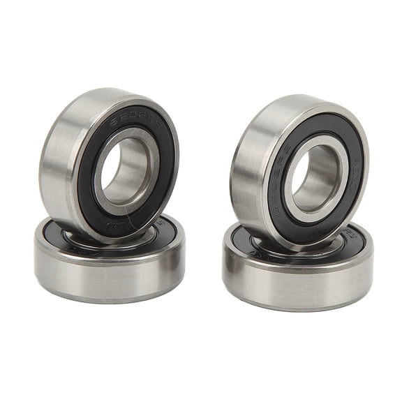 YAHHU 4PCs 6202-RS Chrome Steel Wheel Bearings Replacement for Coleman Powersports CT200U CT200U-EX Trail 200 Mini Bike & Baja MB165 MB200, Premium Motorcycle Parts, 2.75 inches / 7 cm