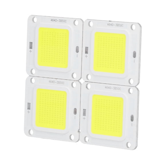 YAHHU 4Pcs COB LED Chip Light Source 6500K 60W 150-170V Bright Pure White for DIY Spotlights Downlight Ceiling Lamp Indoor Lighting Replacement 1.8x1.6 in